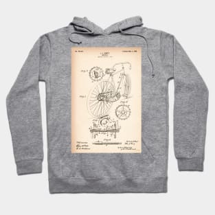 Vintage Bicycle - 1899 Patent Drawing - S Hoodie